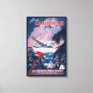 Toile Affiche De Voyage D'Avion De Mer Survolant Les Car