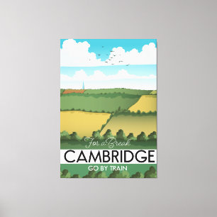 Toile Affiche de voyage de Cambridge Train
