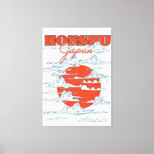 Toile Affiche de voyage de Honshu Japon