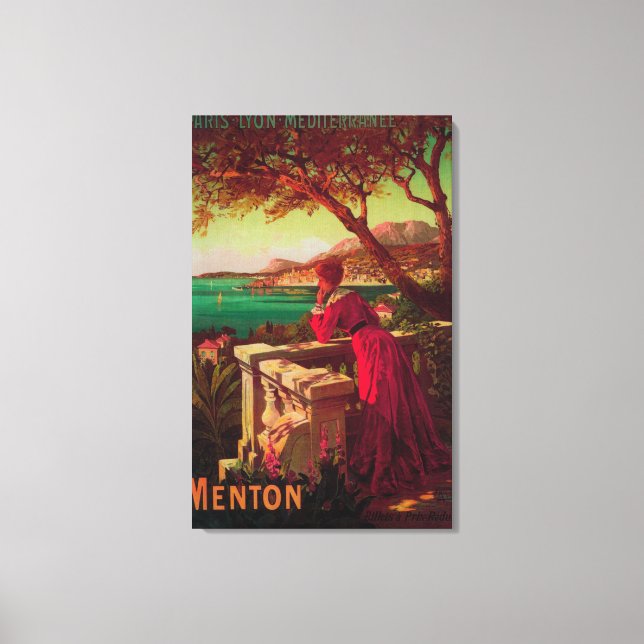 Toile Affiche de voyage de la Côte d'Azur # 2 (Recto)