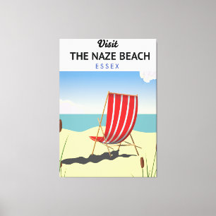 Toile Affiche de voyage de la plage de Naze Essex