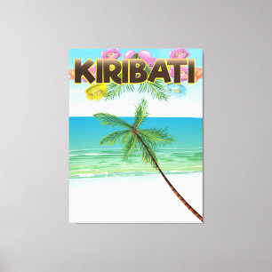 Toile Affiche de voyage de l'île de Kiribati