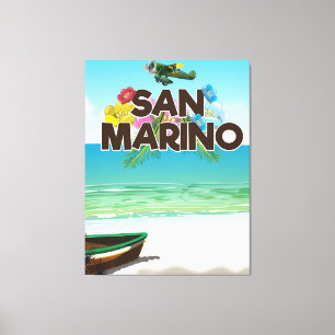 Toile Affiche de voyage de San Marino Beach