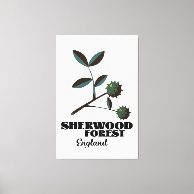 Toile Affiche de voyage de Sherwood Forest Angleterre (Recto)
