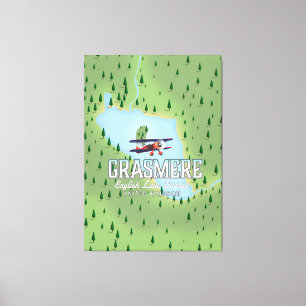 Toile Affiche de voyage de ski Chymbulak Kazakhstan