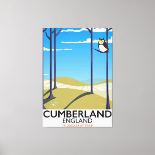 Toile Affiche de voyage de style vintage Cumberland, Ang