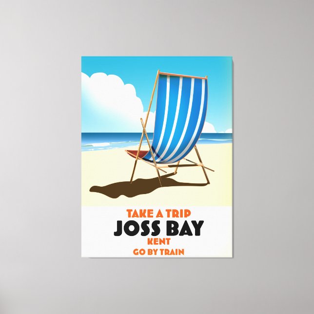 Toile Affiche de voyage de style vintage de Joss Bay Ken (Recto)