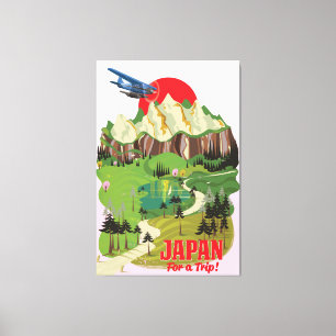 Toile Affiche de voyage de style vintage Japon