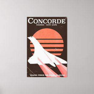 Toile Affiche de voyage de vol vintage Concorde