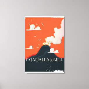 Toile Affiche de voyage du volcan Eyjafjallajökull