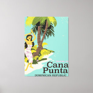 Toile Affiche de voyage en République dominicaine Punta 