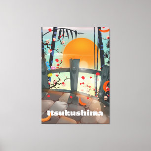 Toile Affiche de voyage Itsukushima Japon