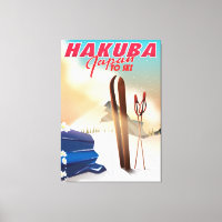 Affiche de voyage japonaise de Hakuba.