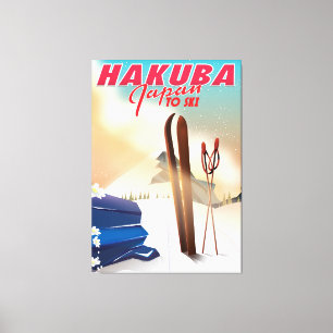 Toile Affiche de voyage japonaise de Hakuba.