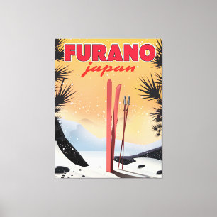 Toile Affiche de voyage japonaise Furano.