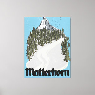 Toile Affiche de voyage Matterhorn Suisse
