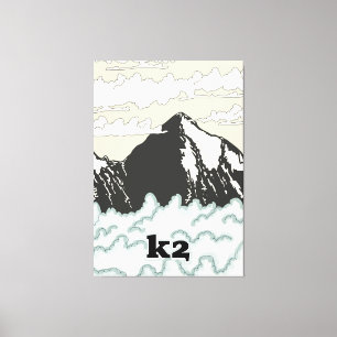 Toile Affiche de voyage montagne K2