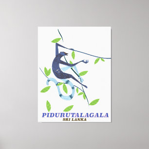 Toile Affiche de voyage Pidurutalagala Sri Lanka.