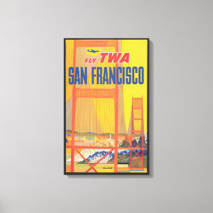 Toile Affiche De Voyage Pour Vol Twa À San Francisco