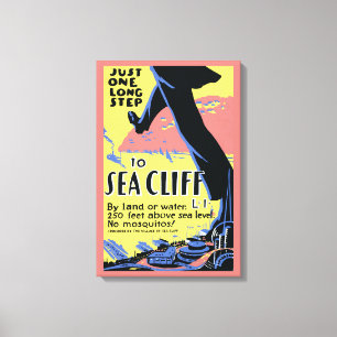 Toile Affiche de voyage Promotion Sea Cliff, Long Island