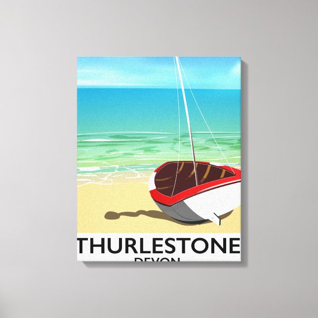 Toile Affiche de voyage Thurlestone South Devon (Recto)