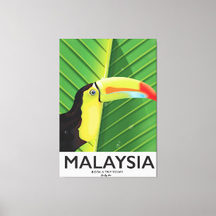 Toile Affiche de voyage Toucan de Malaisie
