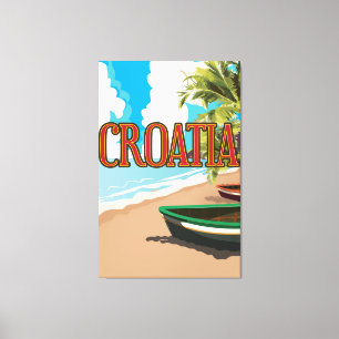 Toile Affiche de voyage vintage CROATIE