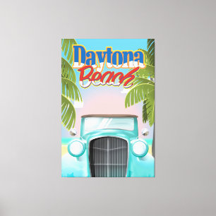 Toile Affiche de voyage vintage de Daytona Beach, Florid