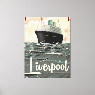Toile Affiche de voyage vintage de Liverpool