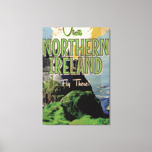Toile Affiche de voyage vintage d'Irlande du Nord