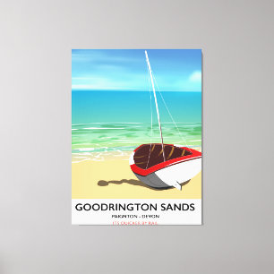 Toile Affiche de voyage vintage Goodrington Sands Devon