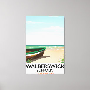 Toile affiche de voyage vintage walberbrunswick suffolk