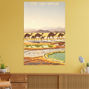 Toile Affiche de voyage vintage WPA d'Afrique