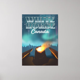 Toile Affiche de voyage White Horse Canada