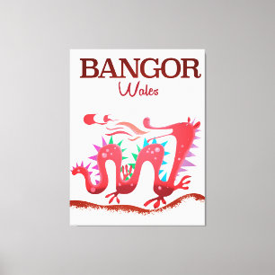 Toile Affiche du dragon de Bangor au Pays de Galles