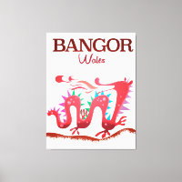 Affiche du dragon de Bangor Wales