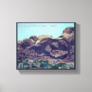 Toile Affiche du parc national Arches