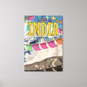 Toile Affiche du Vintage voyage indien