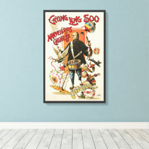 Toile Affiche Magique Vintage, Magicien Chung Ling Soo