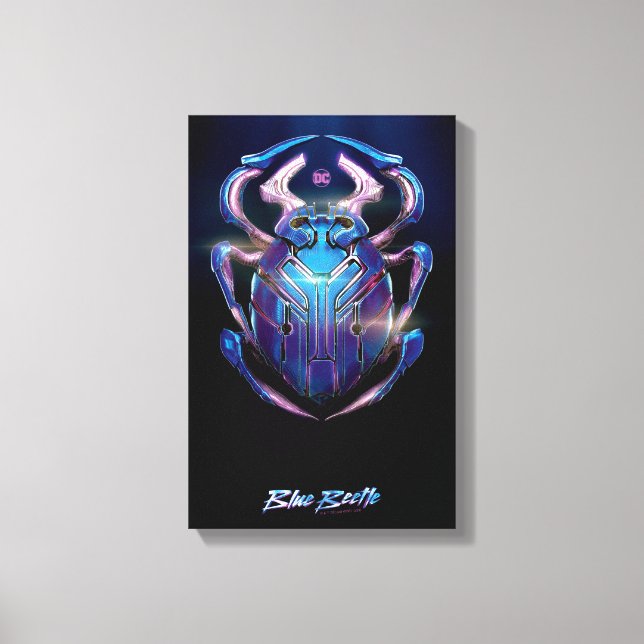 Toile Affiche théâtrale Blue Beetle Scarab (Recto)