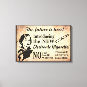 Toile Affiche vintage de Vaping de style