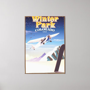 Toile Affiche vintage de voyage du Colorado de parc