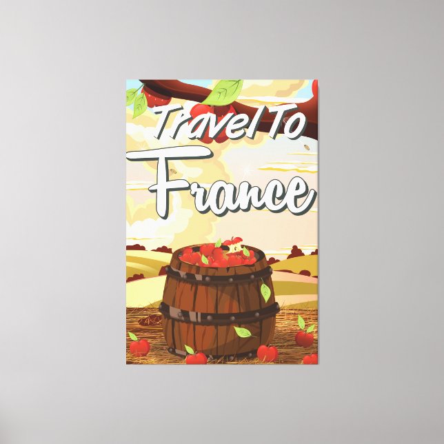 Toile Affiche Voyage en France (Recto)