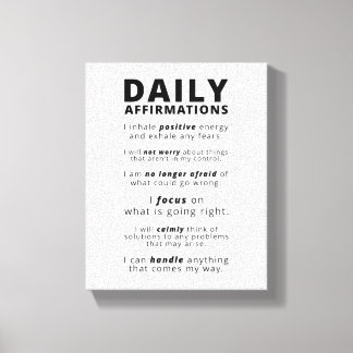 Toile Affirmations Quotidiennes Tableaux d'art mural pos