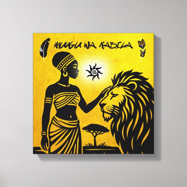 Toile African Tribal Art: Ancestral painting ideas (Recto)