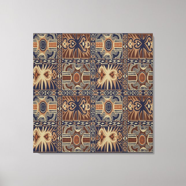 Toile African Tribal Collage contemporain (Recto)