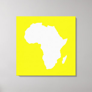 Toile Afrique Audacieuse Jaune Dorée