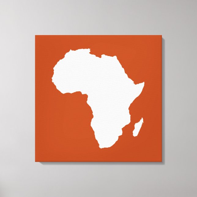 Toile Afrique Audacieuse rouge rouille (Recto)