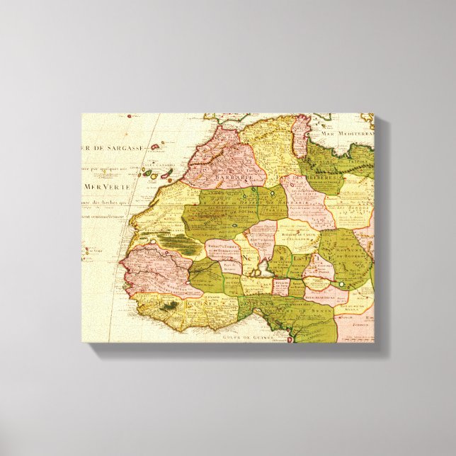 Toile Afrique de l'OuestCarte panoramiqueAfrique occiden (Recto)