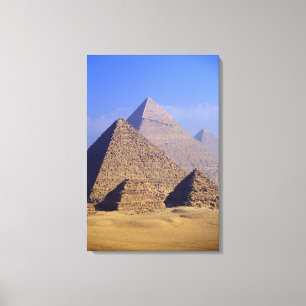 Toile Afrique, Égypte, Le Caire, Gizeh. Grandes pyramide